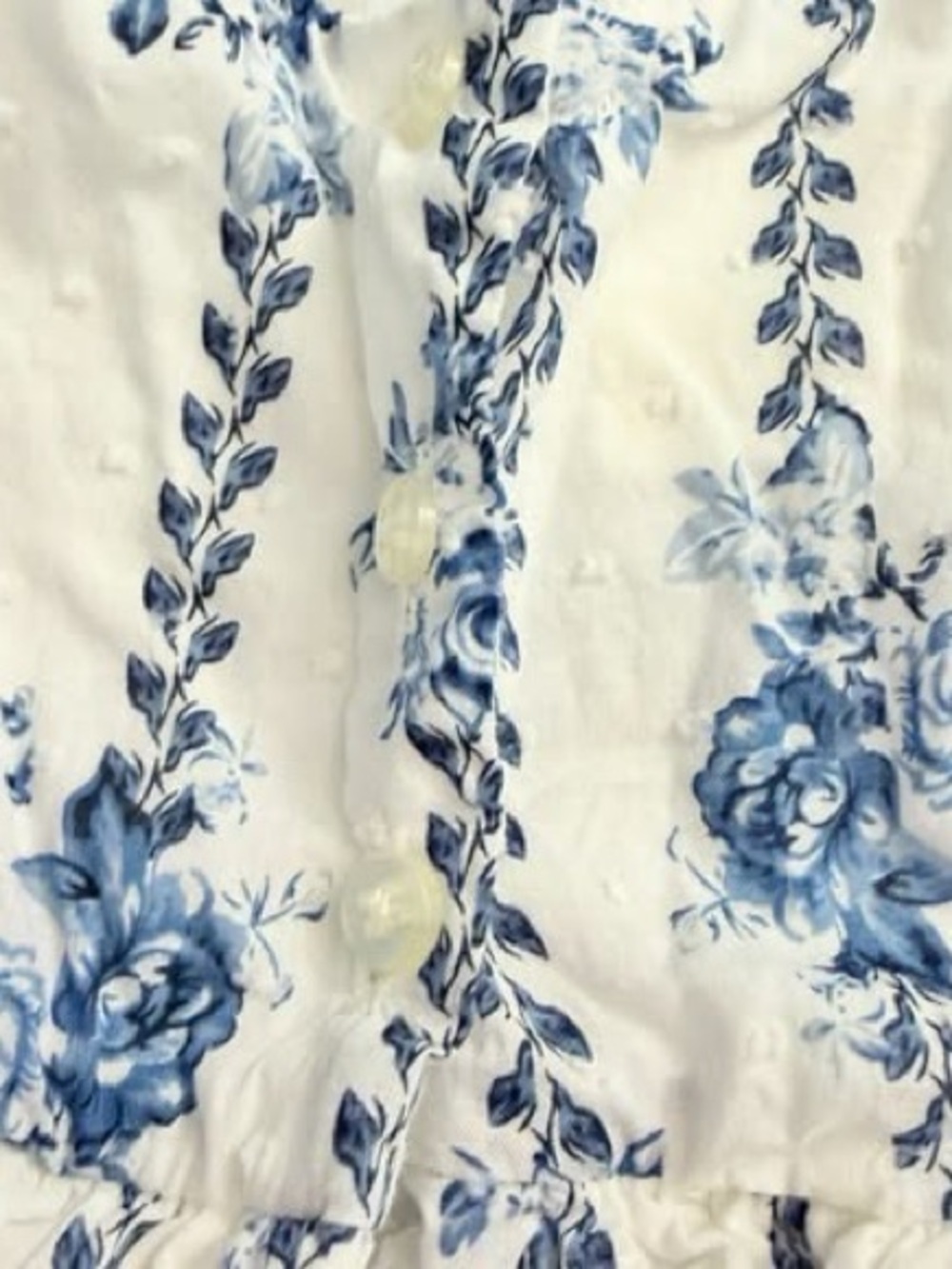 Laura Ashley London Floral Dress 12M Blue Toile Cottagecore - Picture 8 of 10